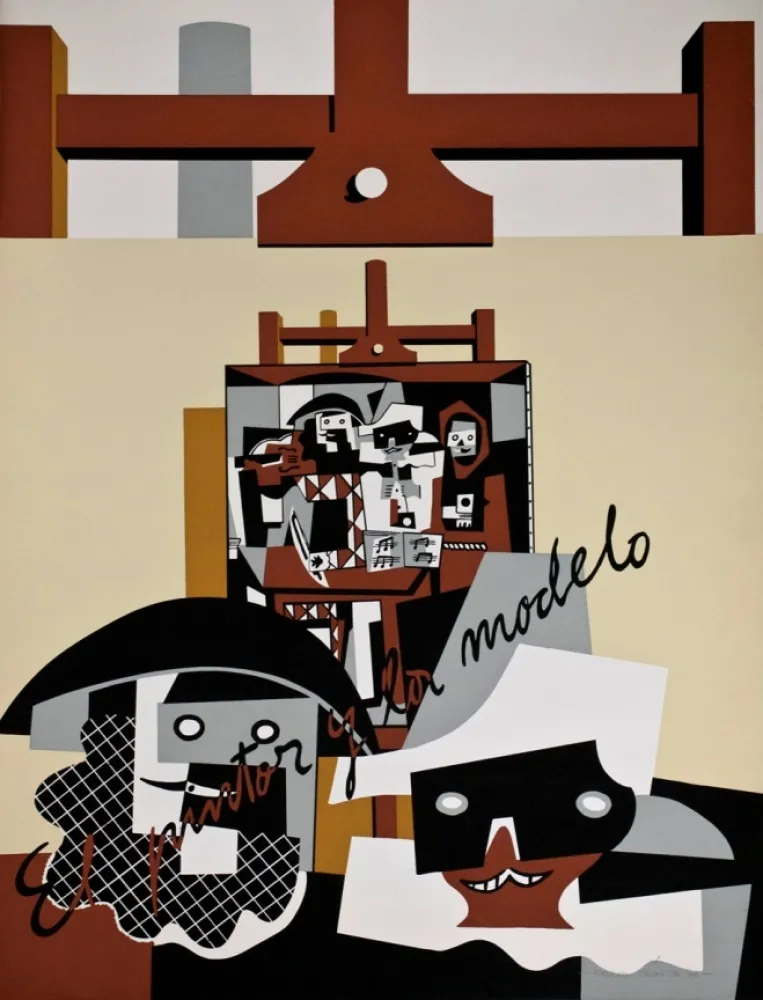 Siebdruck Equipo Cronica - El pintor y la modelo