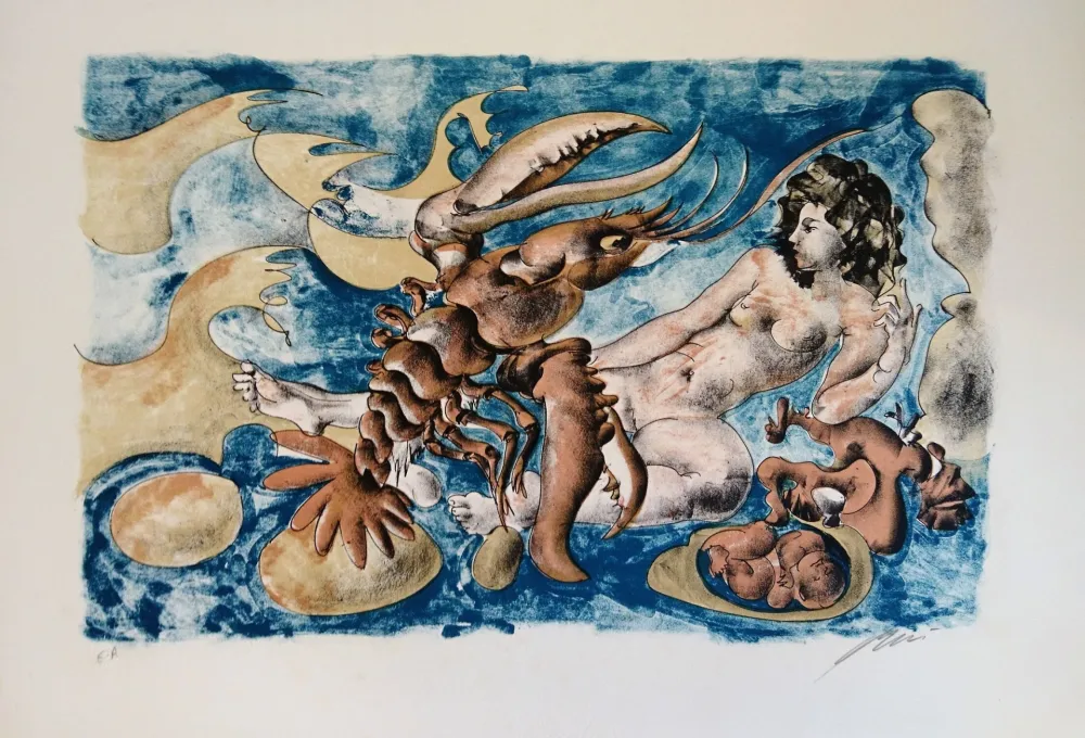 Lithographie Erni - Cancer