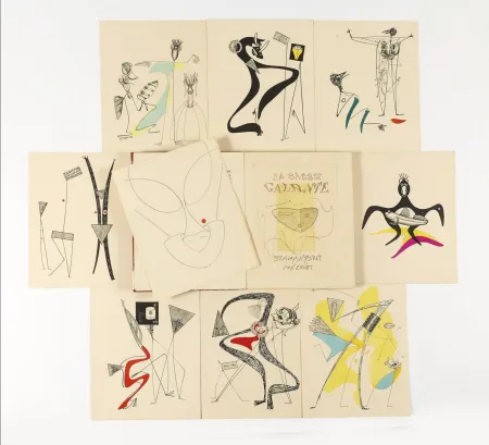 Illustriertes Buch Ernst - Benjamin Péret. LA BREBIS GALANTE. 3 eaux-fortes et 21 bpochoirs par Max Ernst (1949). Exemplaire avec suite.