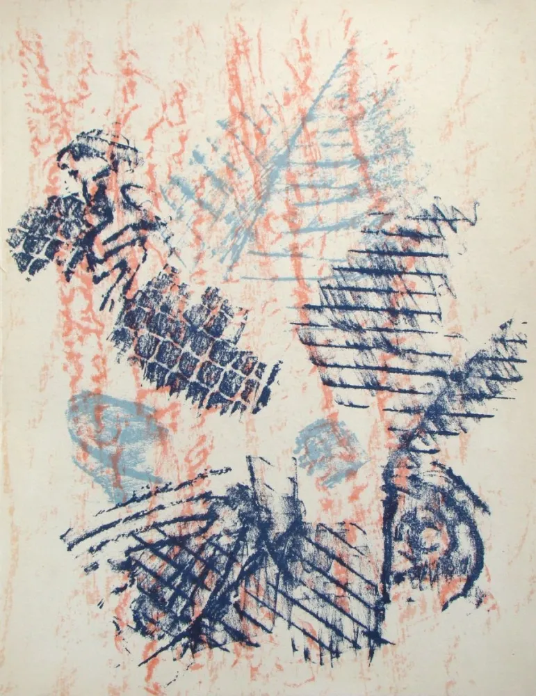 Lithographie Ernst - Composition abstrait