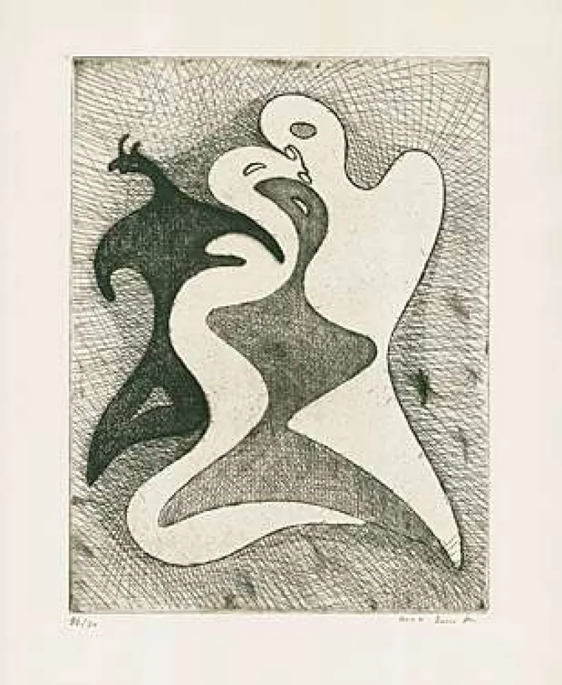 Kaltnadelradierung Ernst - 