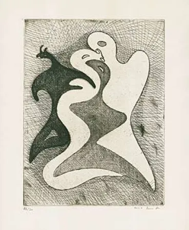 Kaltnadelradierung Ernst - 