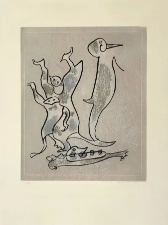 Radierung Und Aquatinta Ernst - Entre chiens et loups 