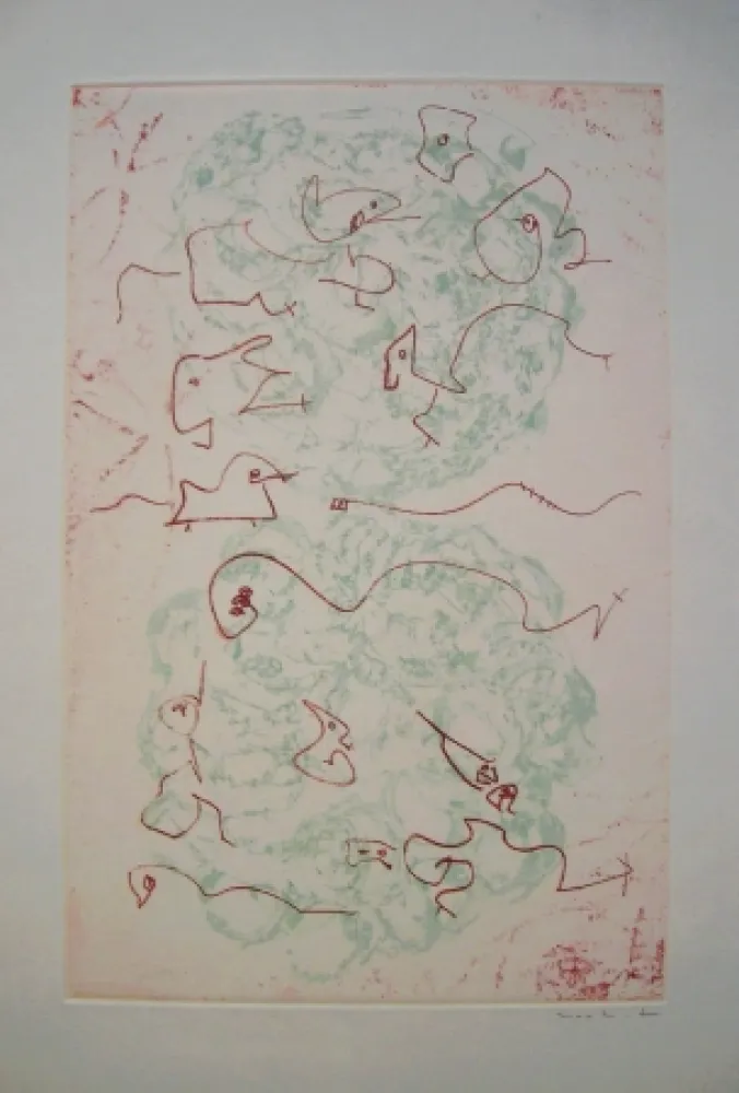 Radierung Und Aquatinta Ernst - Les Chiens Ont Soif