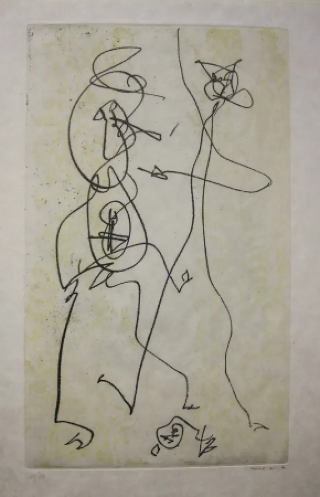 Radierung Und Aquatinta Ernst - Les Chiens Ont Soif