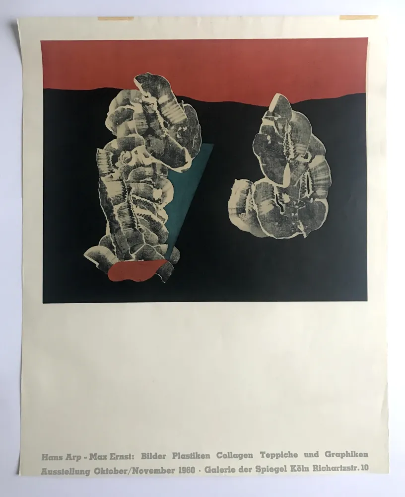 Plakat Ernst - Max Ernst - Jean Arp austellung / Galerie der Spiegel, Köln