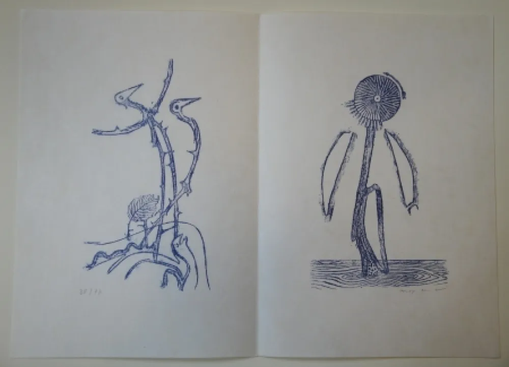 Illustriertes Buch Ernst - Max Ernst - Jean Tardieu. 24 Frottagen