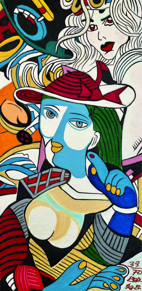 Stich Erro - FEMME AU CHAPEAU