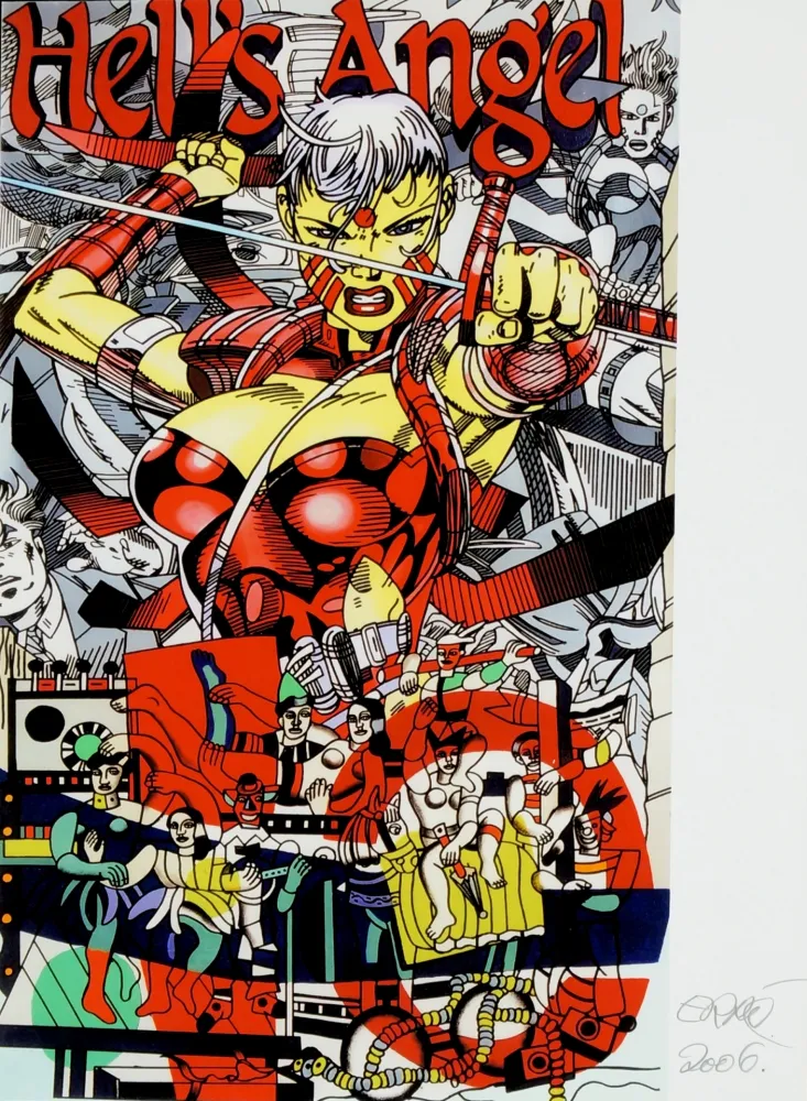 Digitale Druckgrafik Erro - Hell's Angel