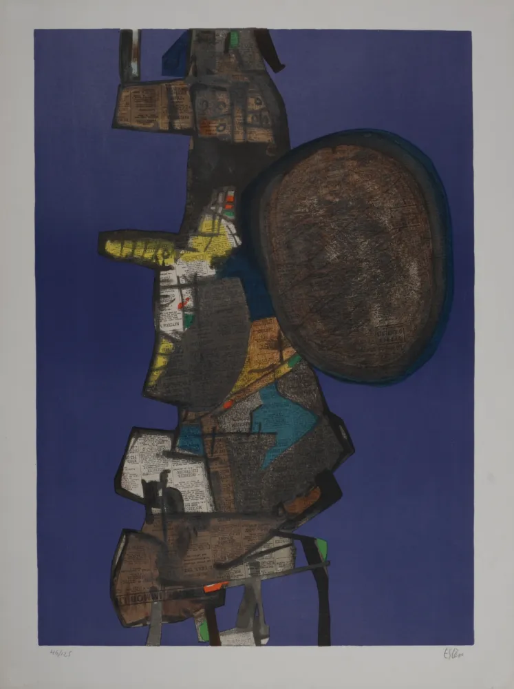 Lithographie Esteve - Bank Street, 1967 - Hand-signed