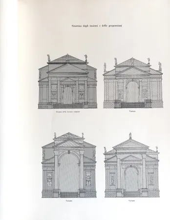 Siebdruck Fabro - Complete Folder of 55 screen prints, design for the façade of the Church of the Holy Saviour in Venice (Palladio)