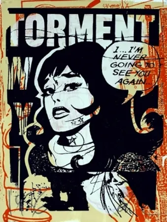 Siebdruck Faile - Torment in Orange