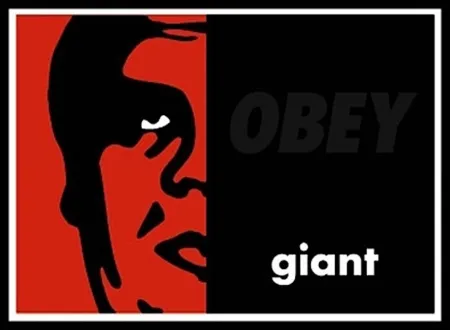 Siebdruck Fairey - Black on Black