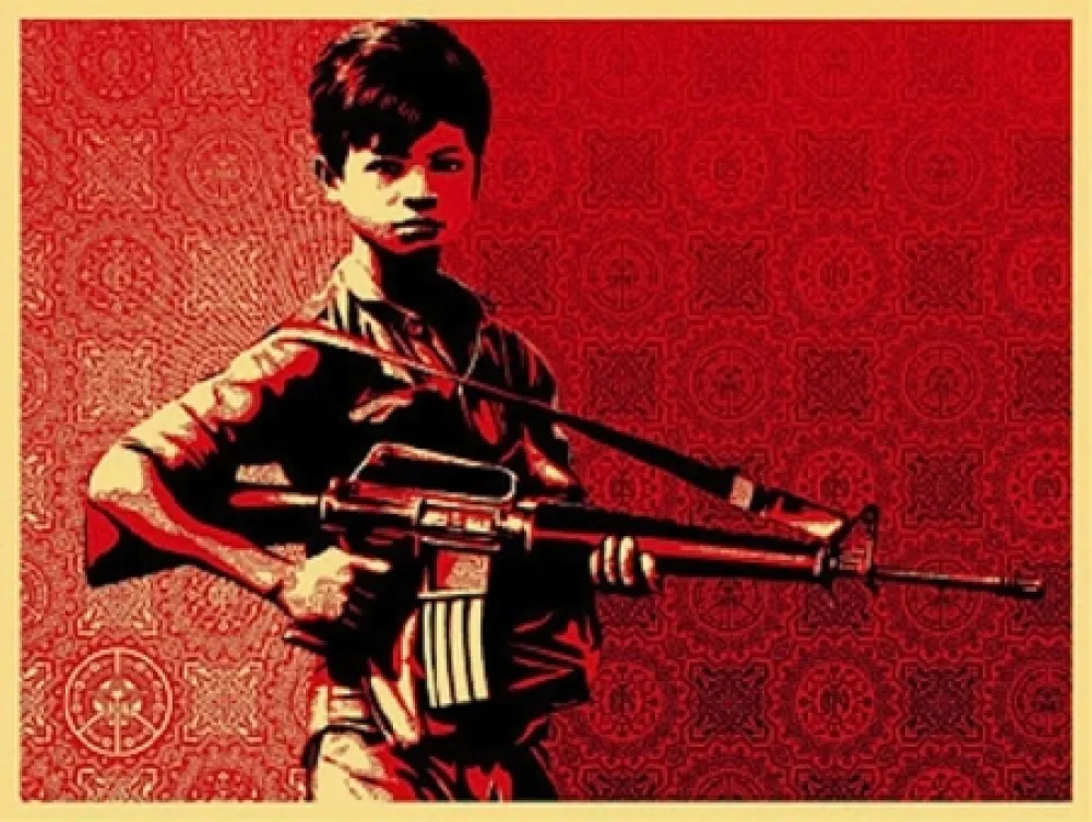 Siebdruck Fairey - Duality of Humanity #4