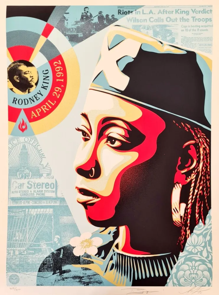 Siebdruck Fairey - Eyes Of The King Verdict