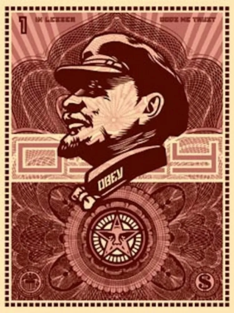 Siebdruck Fairey - Lenin Money