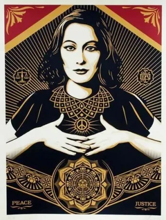 Siebdruck Fairey - Peace and Justice (Large Format)