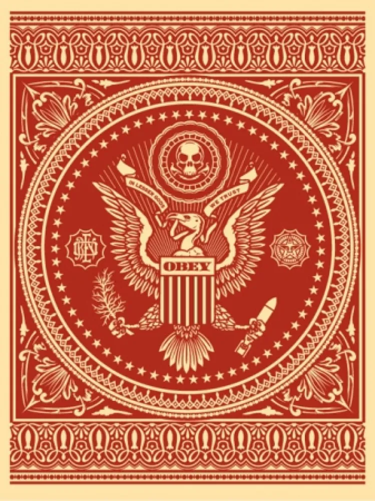Siebdruck Fairey - Presidential Seal Red 