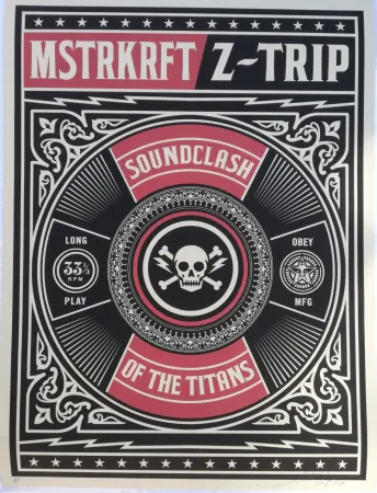 Siebdruck Fairey - Soundclash of the titans