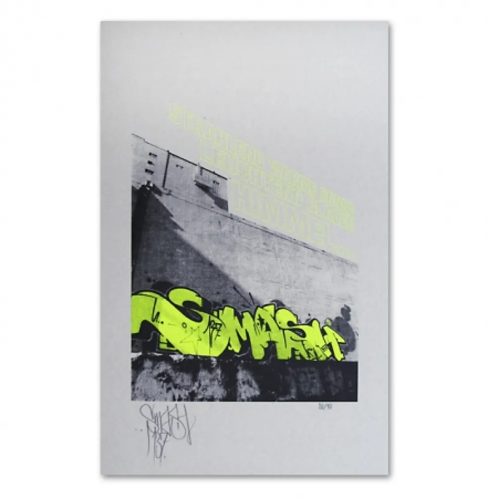 Siebdruck Falkner - My Space yellow