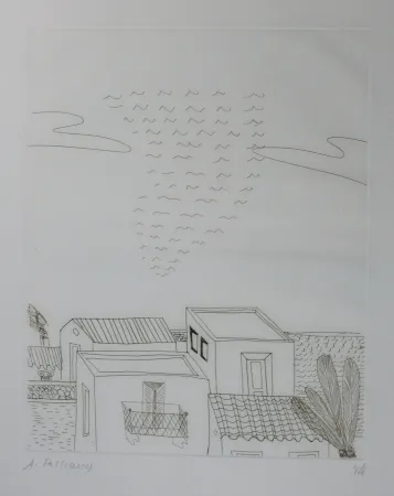 Kaltnadelradierung Fassianos - Paysage 