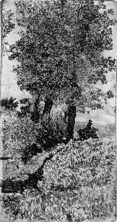 Radierung Fattori - In Mugello