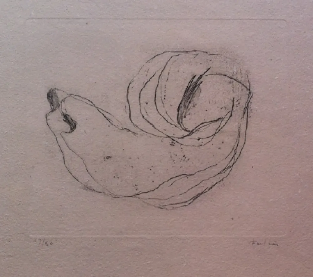 Radierung Fautrier - Baby-Shell