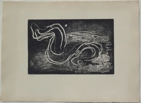 Radierung Und Aquatinta Fautrier - Femme étendue III