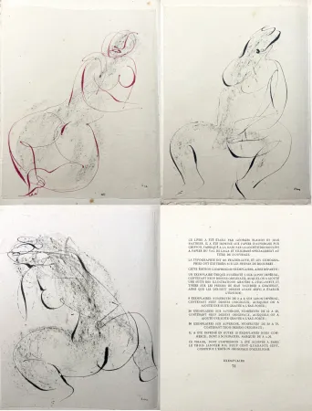 Illustriertes Buch Fautrier - Georges Bataille.  L'ALLELUIAH. Catéchisme de Dianus. Avec 3 dessins originaux de Jean Fautrier (Blaizot, Paris 1947)