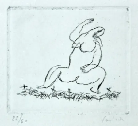 Radierung Fautrier - L'Alleluiah-petit nu E