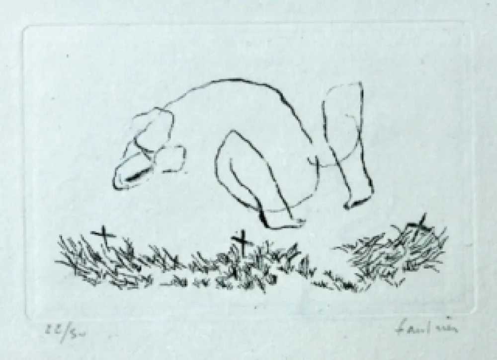 Radierung Fautrier - L'Alleluiah-petit nu M
