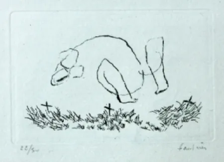 Radierung Fautrier - L'Alleluiah-petit nu M