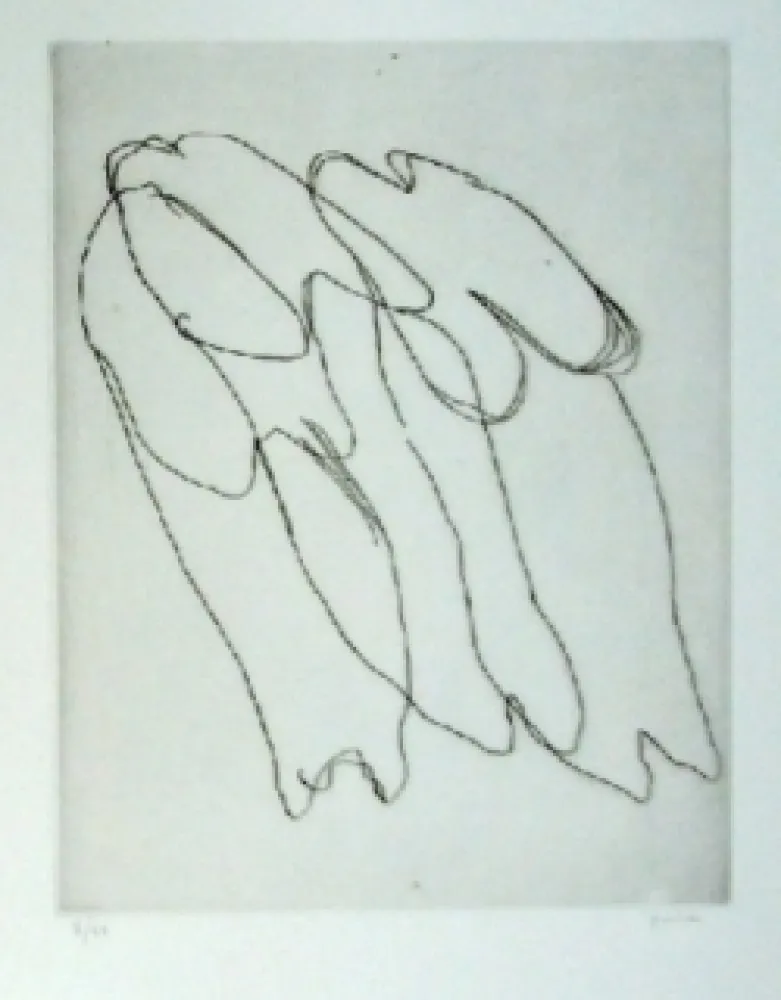 Radierung Fautrier - Les seins nus