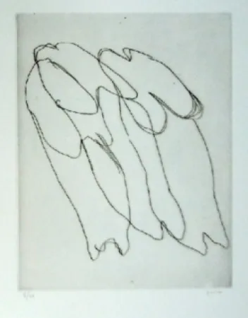 Radierung Fautrier - Les seins nus