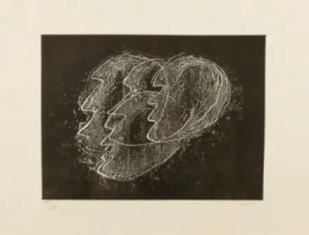 Radierung Und Aquatinta Fautrier - Otages fond noir