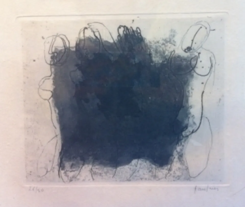 Radierung Und Aquatinta Fautrier - Quatre nus violets