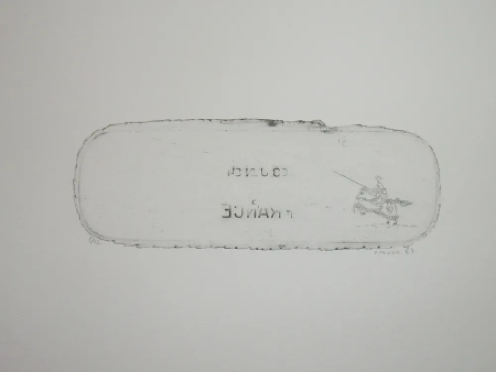 Radierung Favier - En attendant les huns