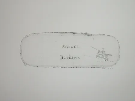 Radierung Favier - En attendant les huns