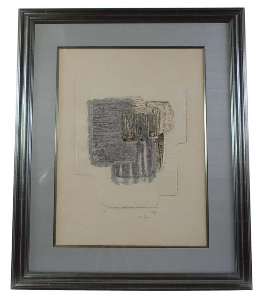 Radierung Fayet - Marée basse