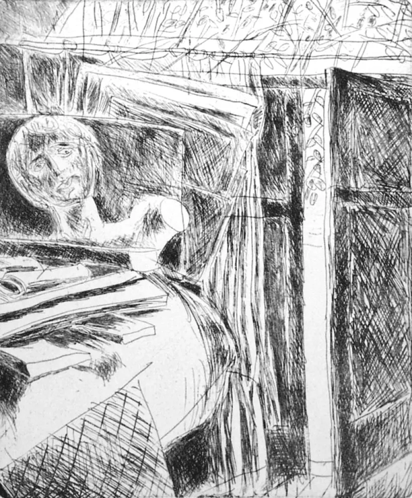 Radierung Fazzini - Nello studio