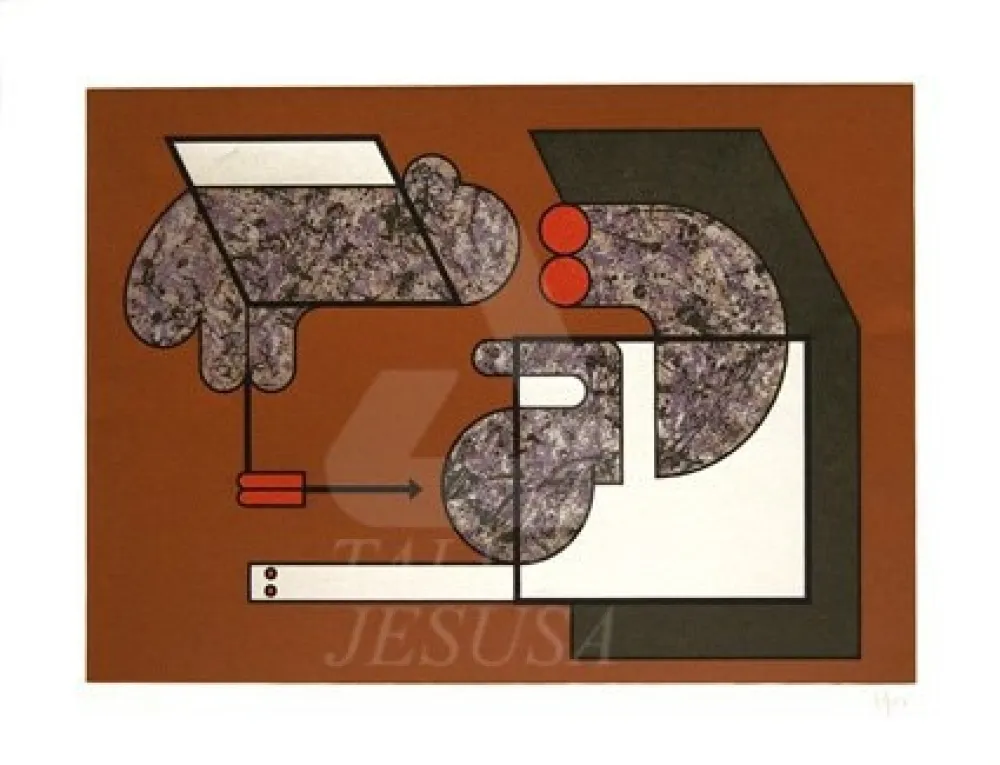 Siebdruck Felguerez - Reunion de famille 