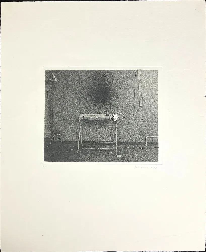 Radierung Ferroni - Interno (Sera)