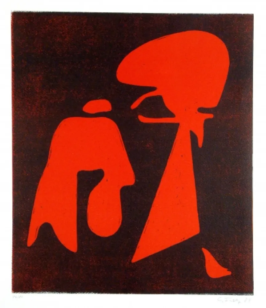 Holzschnitt Fietz - Untitled (Abstraction)