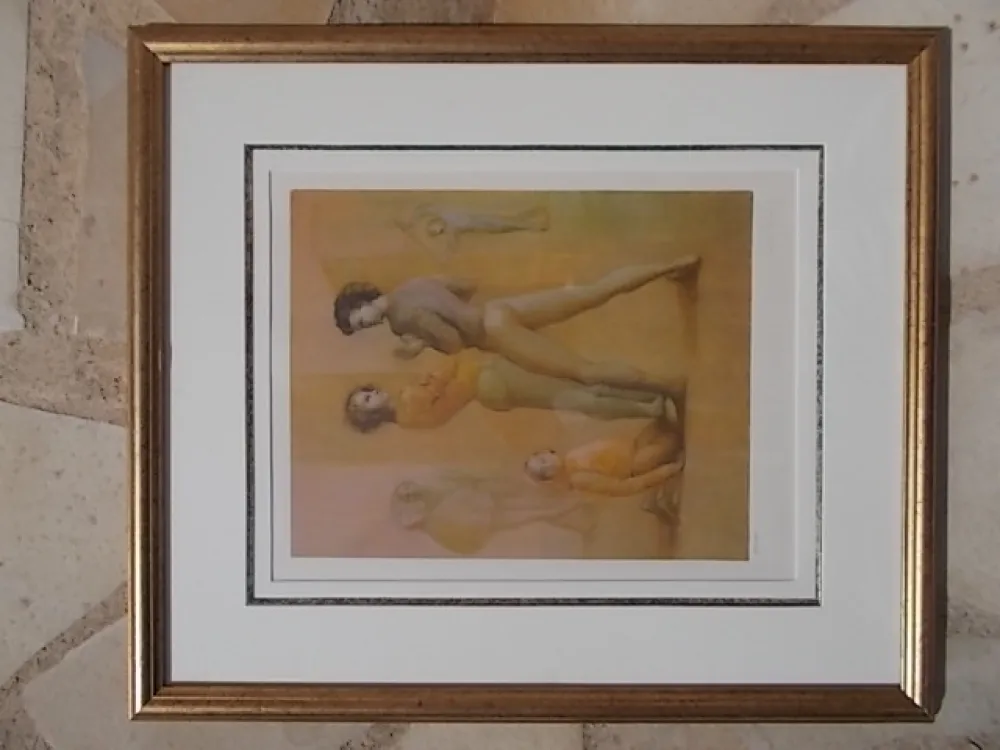 Lithographie Fini - Le cour de danse