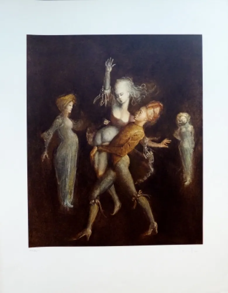 Lithographie Fini - L’Enlèvement