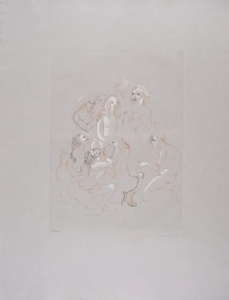 Radierung Fini - Solomonie la Possédée III (Erotique)