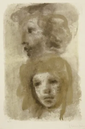 Lithographie Fini - Untitled (two portraits)