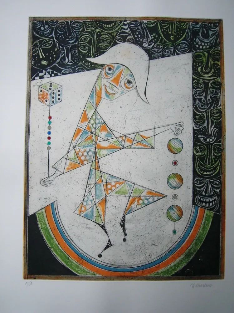 Radierung Und Aquatinta Finsterer - Charlatan (Gaukler)