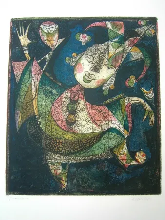 Radierung Und Aquatinta Finsterer - Fridolin I