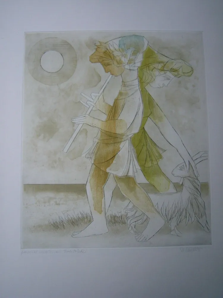 Radierung Und Aquatinta Finsterer - Pastoral-mediterran I